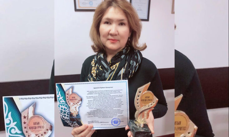 Каждый консультант «BIRGEMIZ» награжден Благодарственным письмом и статуэткой «Алтын кеңесші-еріктісі» - «Золотой консультант - волонтер»